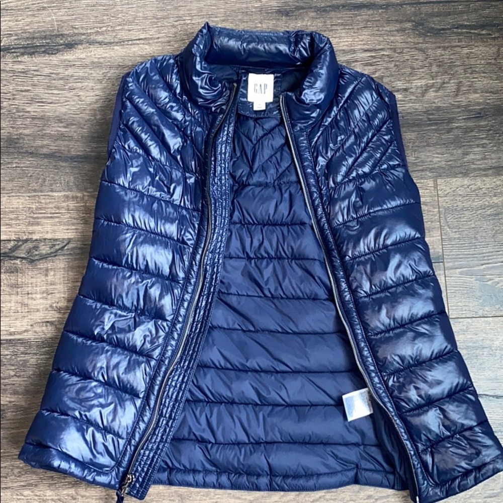 Navy blue puffy vest